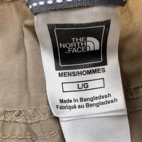 North Face Pants Men Large 34W x 32L‎ Tan Convertible Shorts Cargo Hike Nylon - Picture 4 of 14